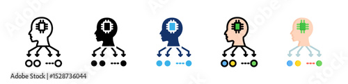 Naive Bayes Icon Collection With Multiple Styles