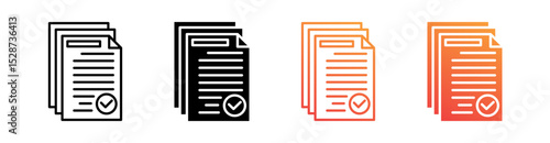Documentation Multiple Style Icon Set Collection 