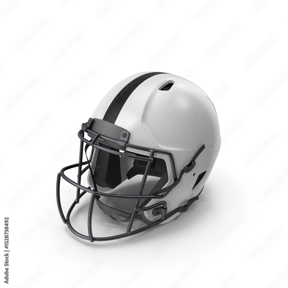 Fototapeta premium American Football Helmet with Face Guard Isolated on Transparent Background