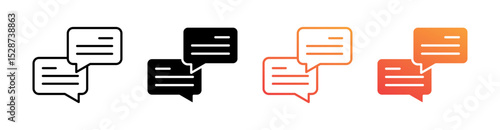 Conversation Multiple Style Icon Set Collection 