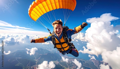 paraglider in the sky