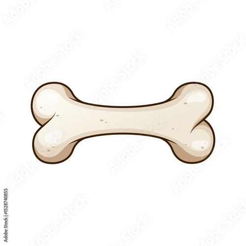 Cartoon bone vector isolated on white background.