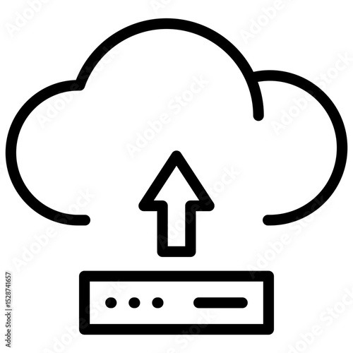 cloud migration line icon