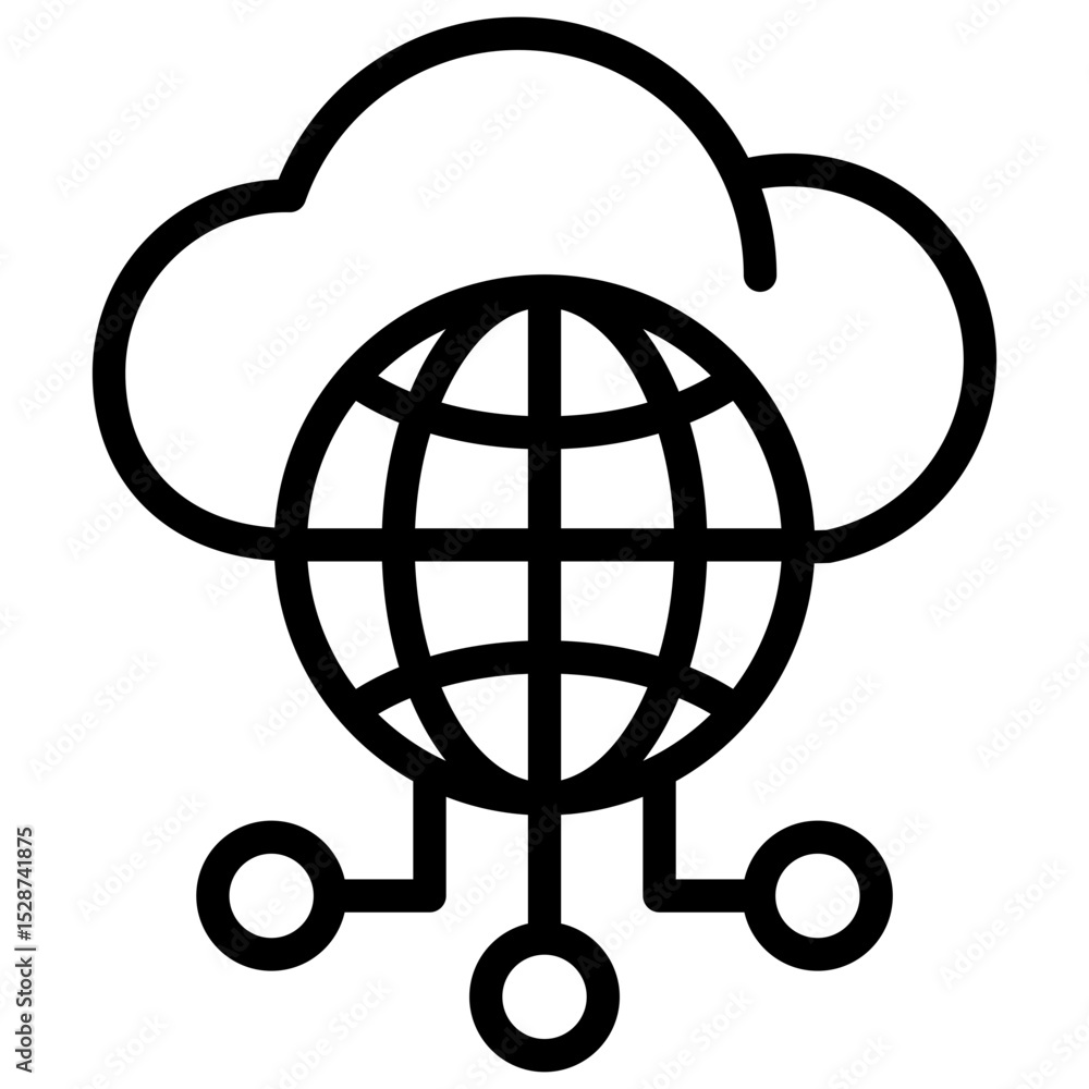web hosting line icon web hosting line icon