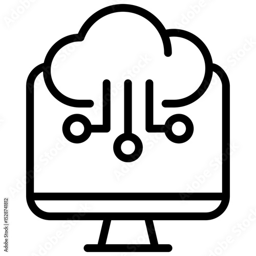 edge computing line icon