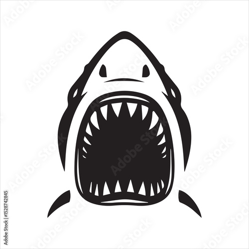 Aggressive Shark Head Vector Mascot