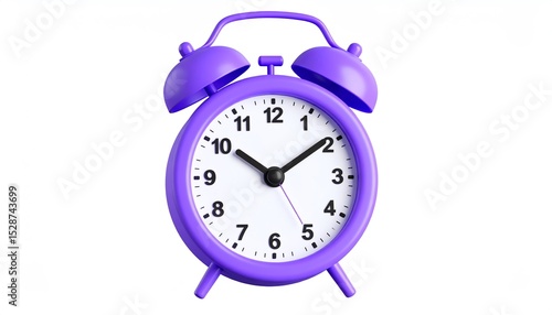 Wallpaper Mural Vintage purple alarm clock with twin bells displayed at 10:10 in a 3d rendered isolated background Torontodigital.ca