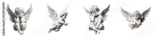 Collection of ornate angelic sculptures