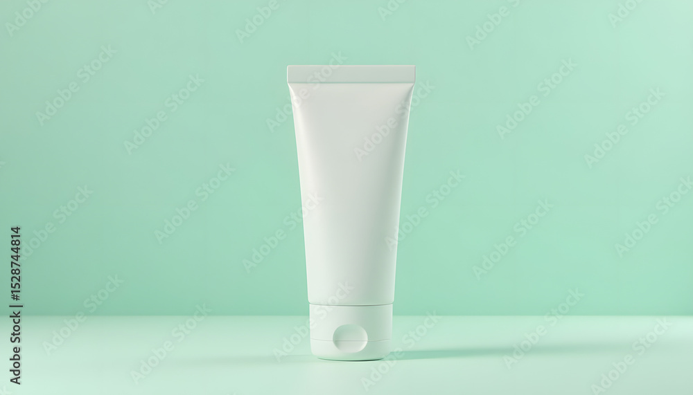Green cosmetic tube mockup for beauty, skincare, or toiletry products. Clean and simple design, perfect for branding, product advertising, and packaging visuals. Green cosmetic tube mockup for beauty, skincare, or toiletry products. Clean and simple design, perfect for branding, product advertising, and packaging visuals.