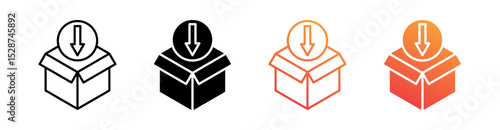 Data Storage Multiple Style Icon Set Collection 