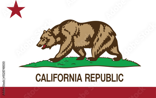 The official flag of the state of California United States of America