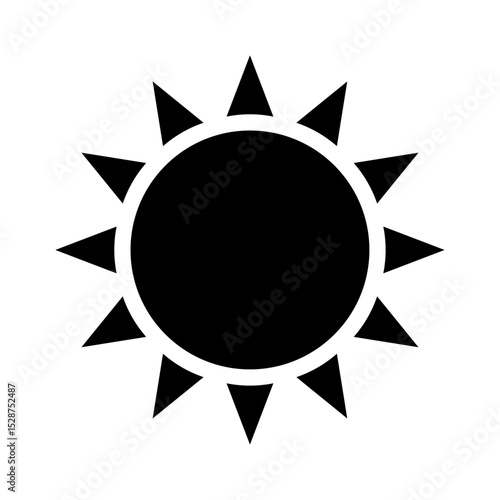 シンプルな太陽のシルエットイラスト