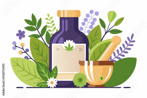 cosmetic bottle herbal extract