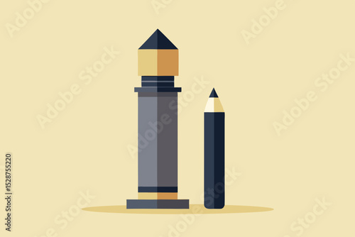 eyeliner pencil with sharp tip and elegant style