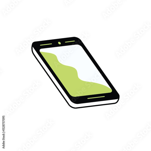 Green screen smartphone for digital communication technology display