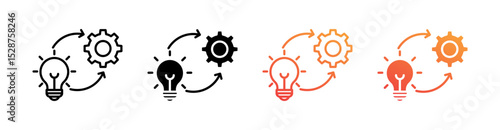 Implementation Multiple Style Icon Set Collection 