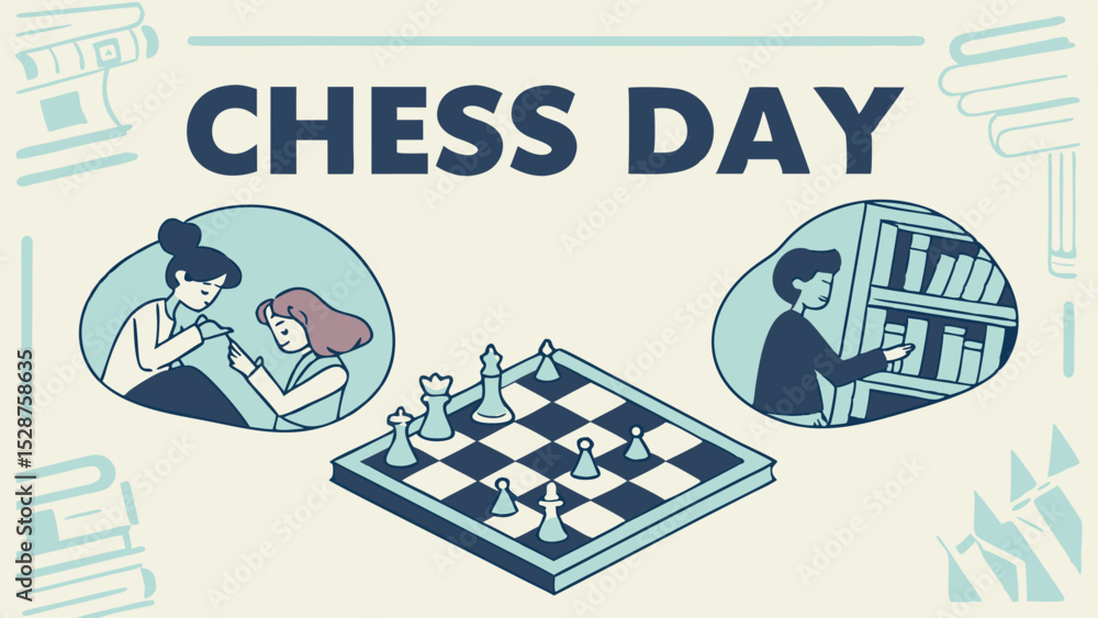 Fototapeta premium Chess Day Event Celebration