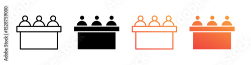 Committee Multiple Style Icon Set Collection 
