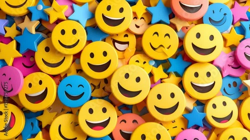 Colorful emoji illustration background