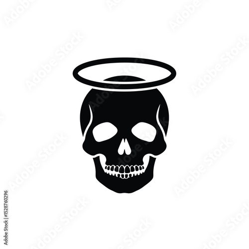 Holy skull death angel head boney icon