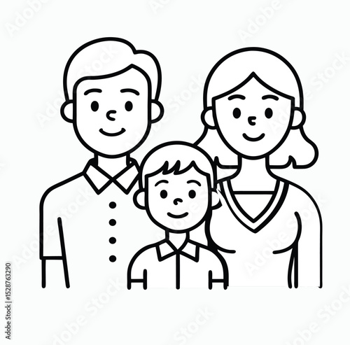 happy family vector illustration