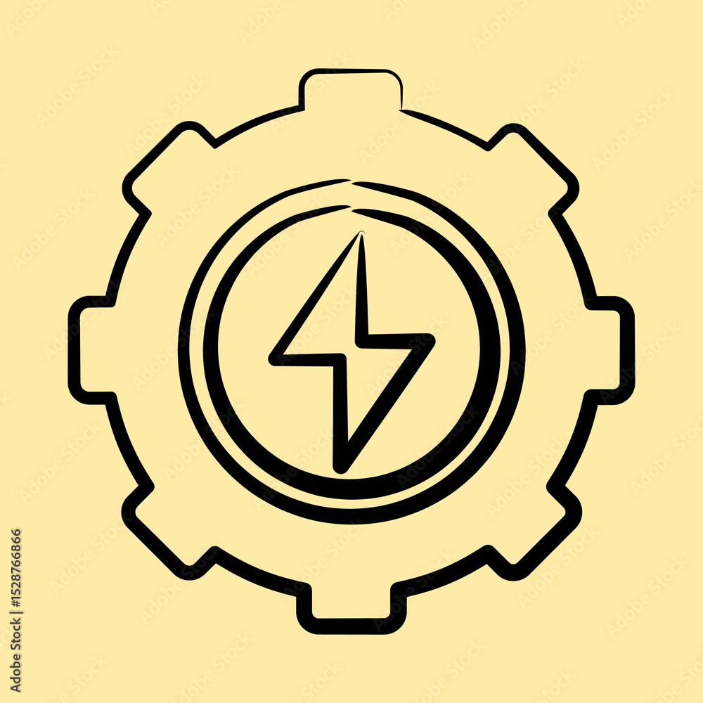 Icon energy. Renewable energy elements. Icon in hand drawn style. Icon energy. Renewable energy elements. Icon in hand drawn style.