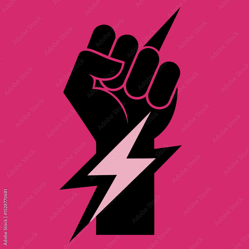 Obraz premium vector illustration of a hand holding a sign