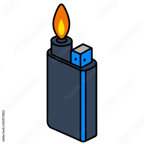 gas lighter vector illustration