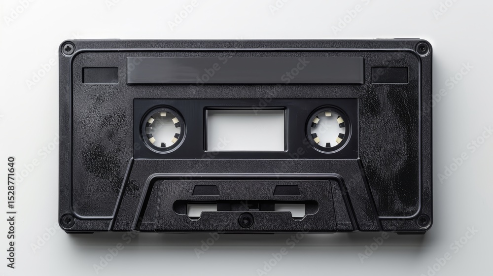 Fototapeta premium Vintage audio cassette tape from the 70s and 80s a nostalgic retro design for music lovers