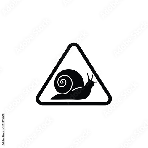 Slow speed ahead snail crossing warning sign