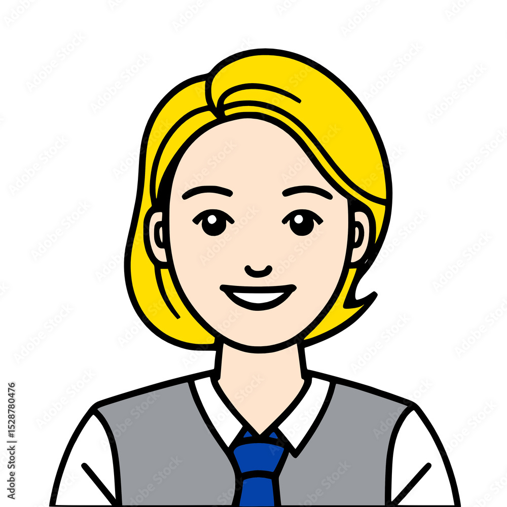 young woman avatar character young woman avatar character