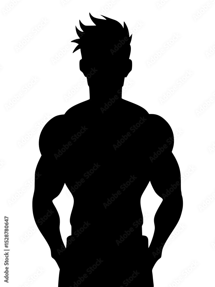 silhouette of a man on a white background. silhouette of a man on a white background.
