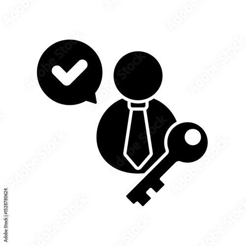 Icon a authentication, isolated against a clean background.