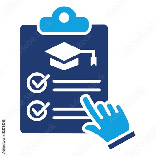 Study Program Flat Blue Icon