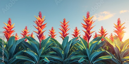 a banner featuring the lush greens and exotic floral of the Amazon Rainforest. a Brazil-Themed Banner 