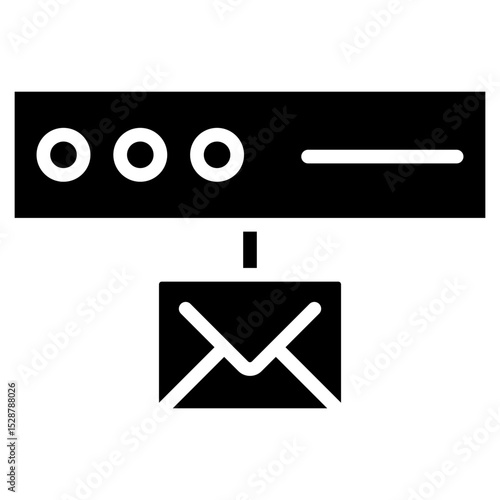 email hosting glyph icon