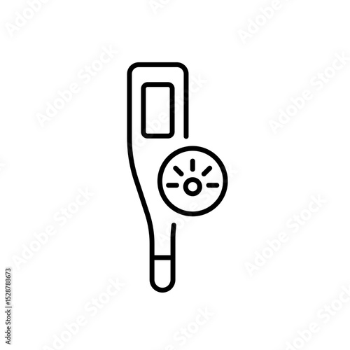 Digital thermometer with backlight icon for nighttime temperature checks healthcare apps and patient safety