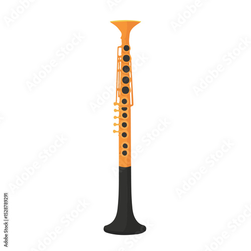 2D flat Wind Instrument Stand illustration vector, isolated on a white background.
