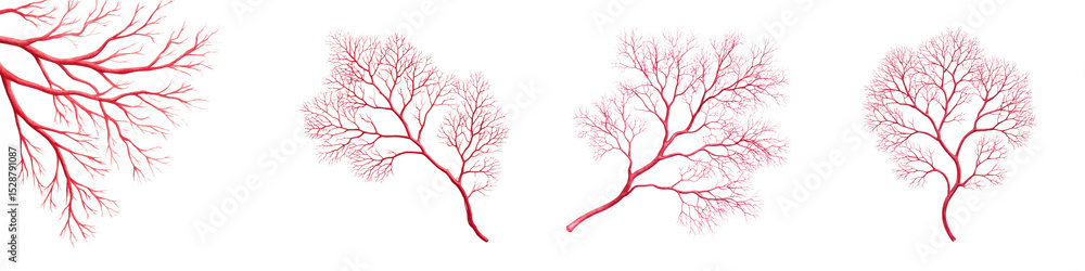 Obraz premium Abstract red tree branches
