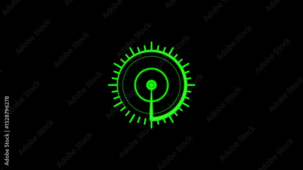 Radar/clock icon concept animation background, Radar/clock icon concept animation background,