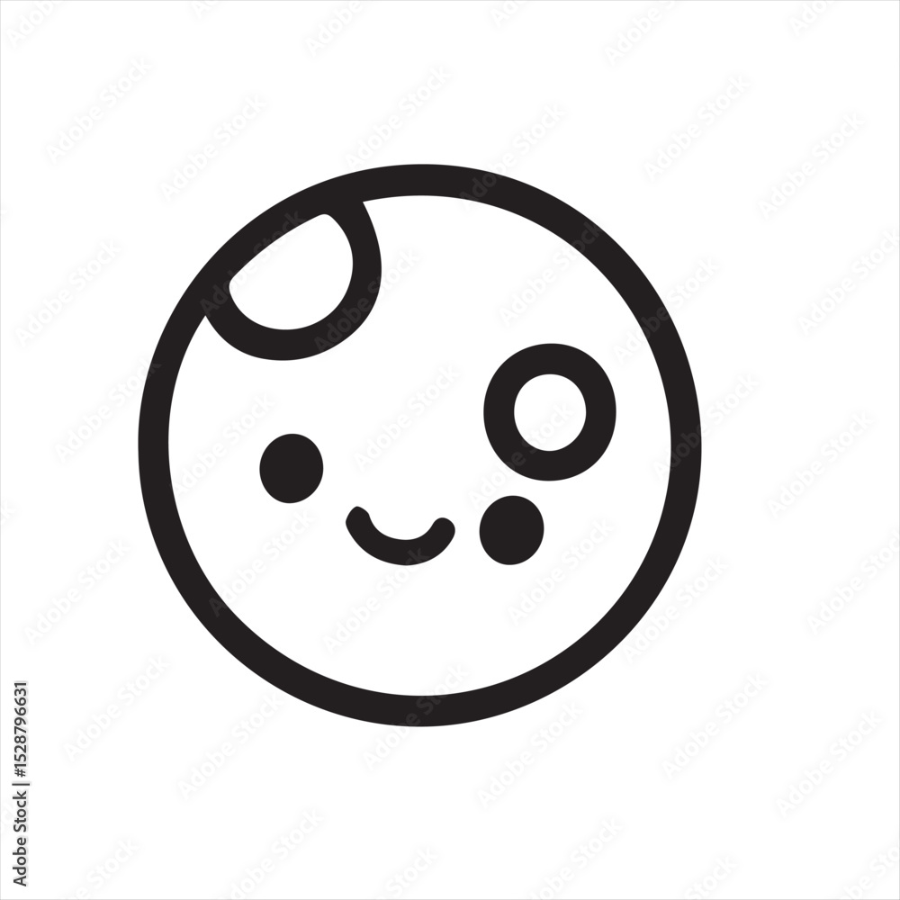 Obraz premium cute planet icons for children's book entertainment and children's learning books