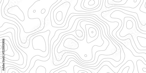  topographic map with contour lines and white background, ideal for surface design and geographical studies