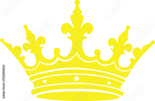 Collection of crown silhouettes are presented as isolated colourful icons