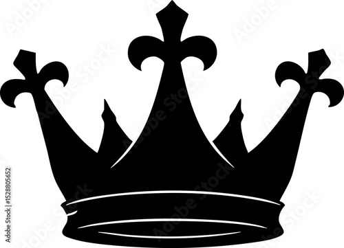 Royal Vintage Crown kings Silhouette , Retro Crown Vector Illustration Icon.