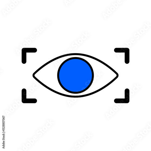 Icon a eye scan, isolated against a clean background.