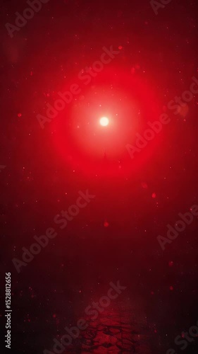 Red Abstract Background with Bright Light