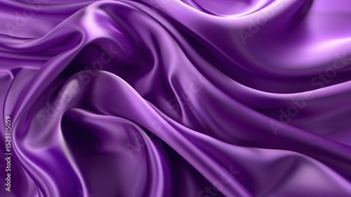 Purple silk fabric drapes in folds