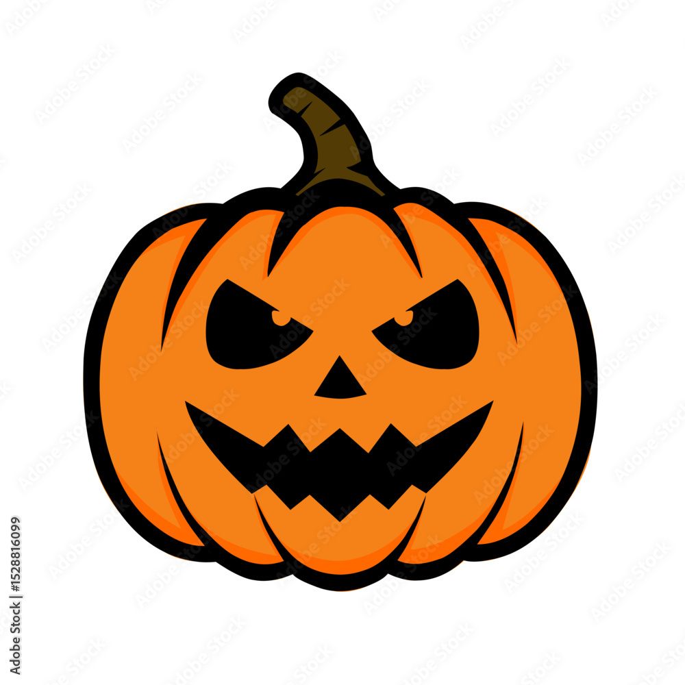 illustration of scary laughing halloween pumpkin on white background illustration of scary laughing halloween pumpkin on white background