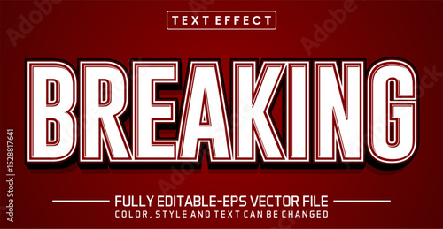 Breaking font Text effect editable