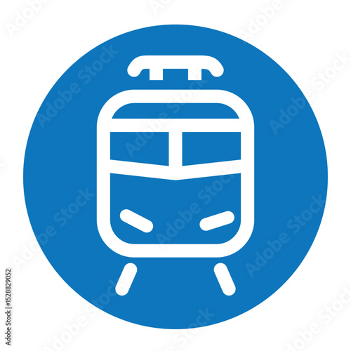 Subway train outline icon style